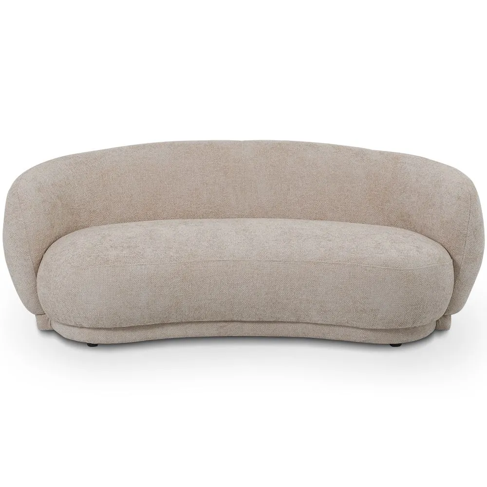Curved Contemporary Style Design Sofa Upholstered in Chenille - Curvy image 8