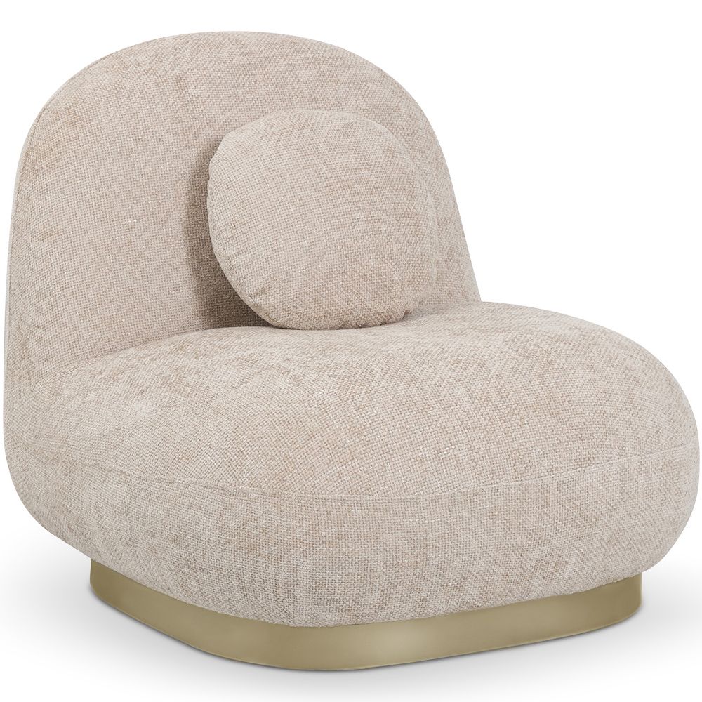 Curved Contemporary Style Design Armchair Upholstered in Chenille - Larry image 8