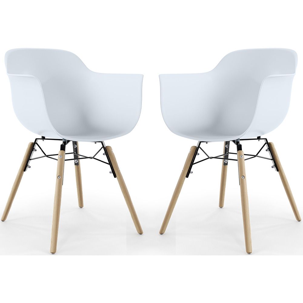 Dining Chair - Scandinavian Design - Wooden Legs - Pack of 2 - Nordika image 8