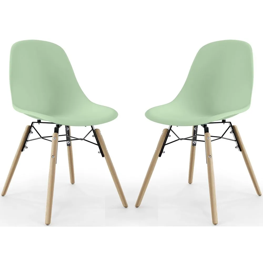 Dining Chair - Scandinavian Design - Wooden Legs - Pack of 2 - Skögur image 8