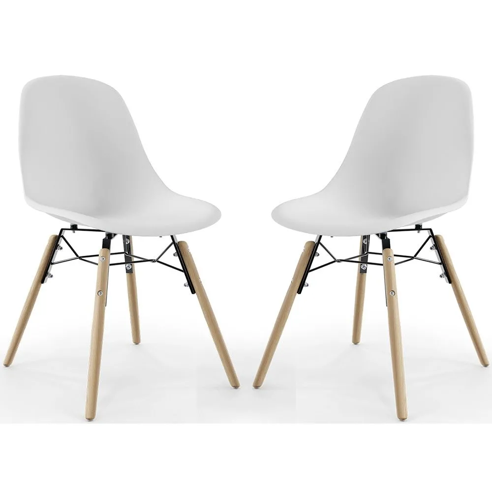 Dining Chair - Scandinavian Design - Wooden Legs - Pack of 2 - Skögur image 8
