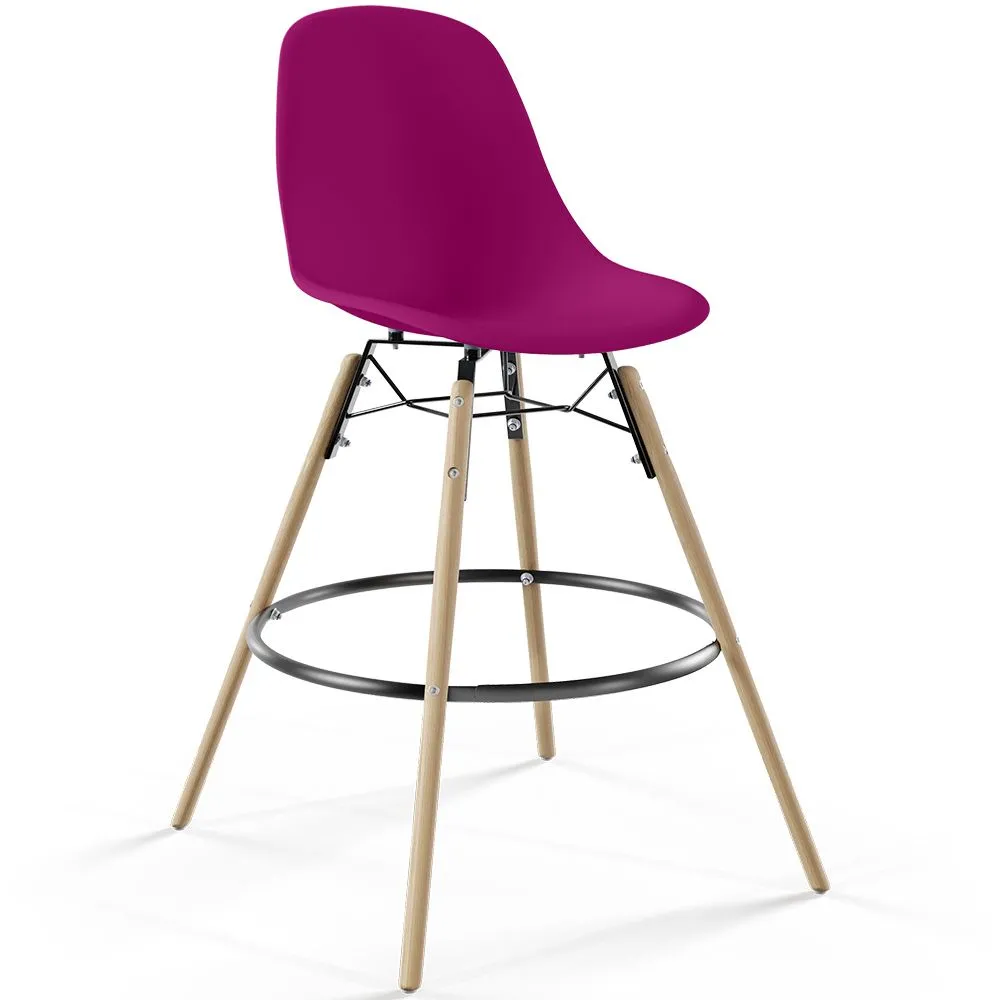 Bar Stool - Scandinavian Design - Wooden Legs - Skögur image 8