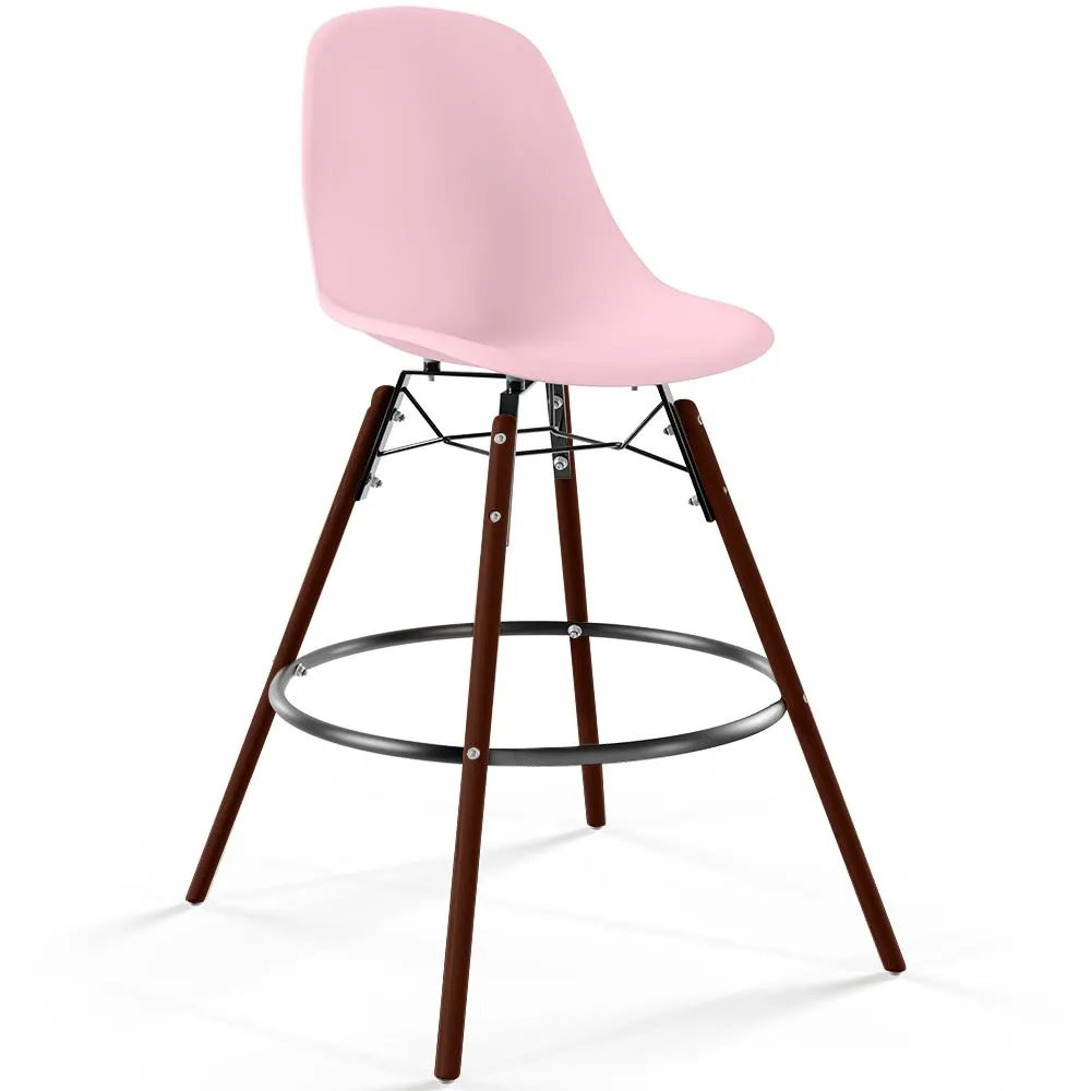 Bar Stool - Scandinavian Design - Dark Wood Legs - Skögur image 8