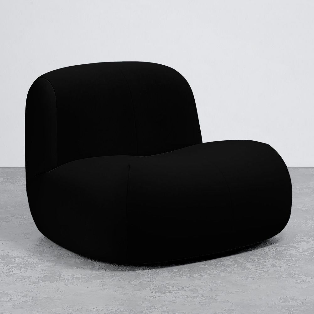 Modern Minimalist Curved Design Velvet Upholstered Armchair - Comfort and Contemporary Style - Büba image 8