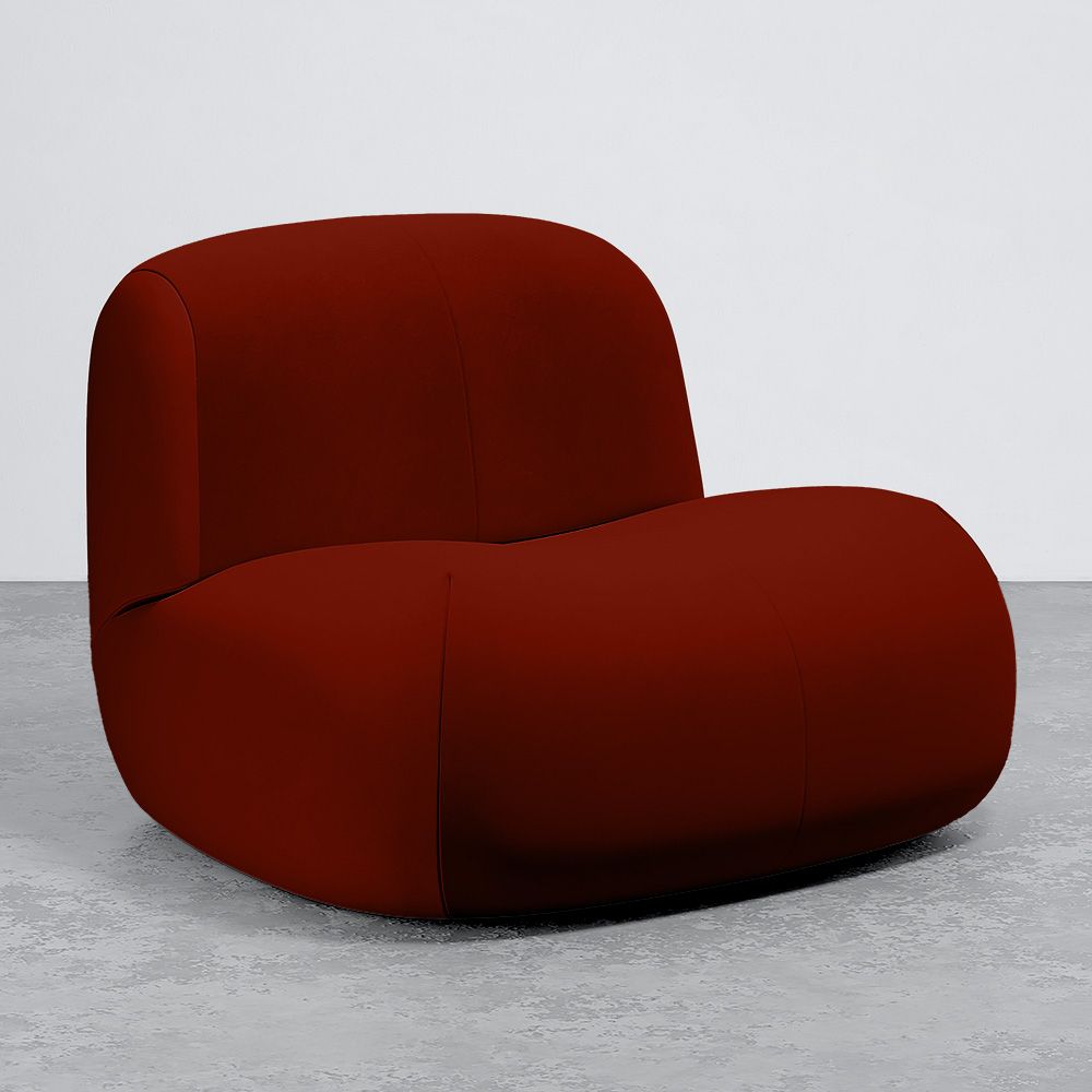Modern Minimalist Curved Design Velvet Upholstered Armchair - Comfort and Contemporary Style - Büba image 8