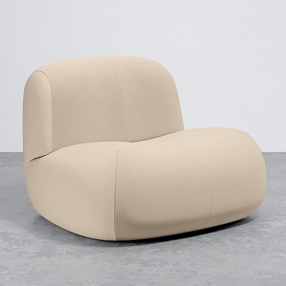 Modern Minimalist Curved Design Velvet Upholstered Armchair - Comfort and Contemporary Style - Büba image 8