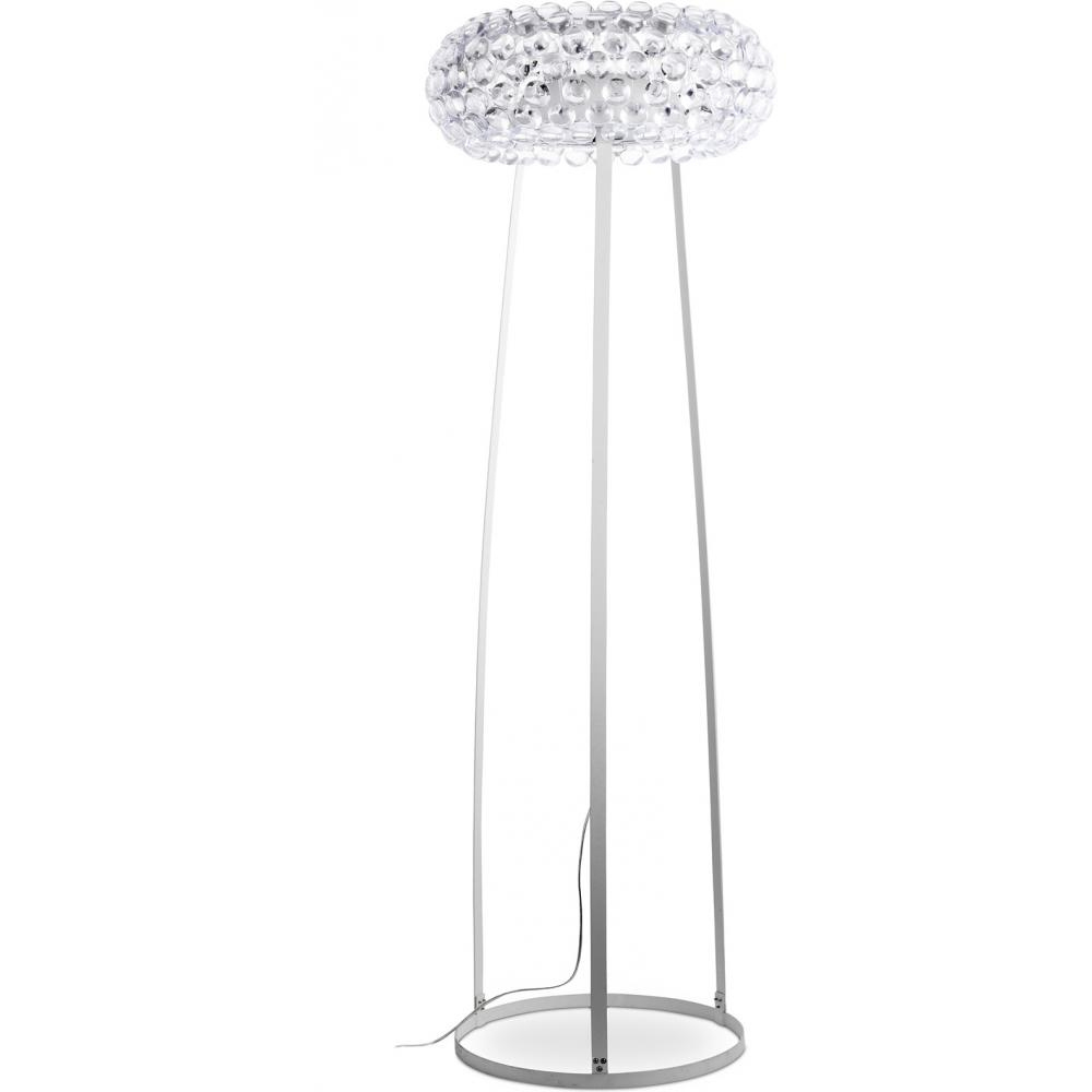  Buy Floor Lamp - Large Living Room Lamp with Crystal Buttons - Savoni Transparent 53533 - in the EU