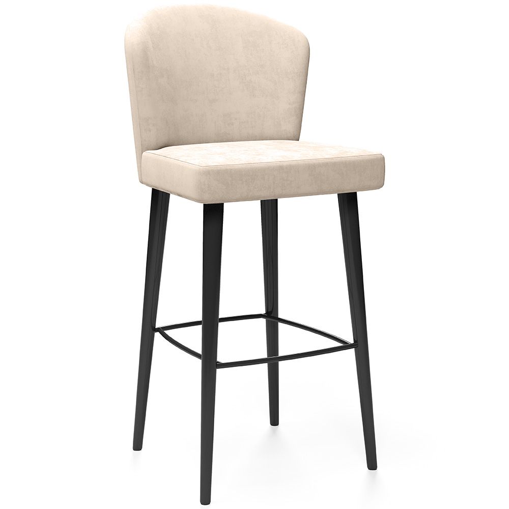 Velvet Upholstered Bar Stool - Modern and Premium Design for Restaurants, Hotels, and Homes - Velvet Icon image 8