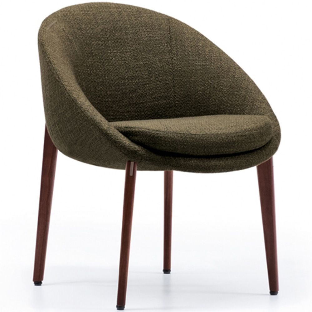 Upholstered Dining Chair with Wooden Legs - Modern Design for Luxury Restaurants and Hotels image 8