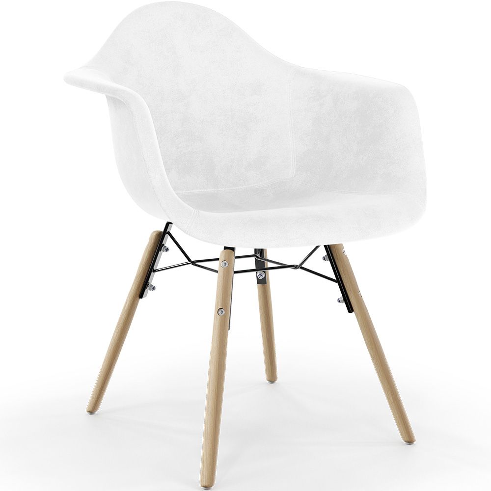 Velvet Dining Chair - Scandinavian Design and Wooden Legs - Nordika image 8
