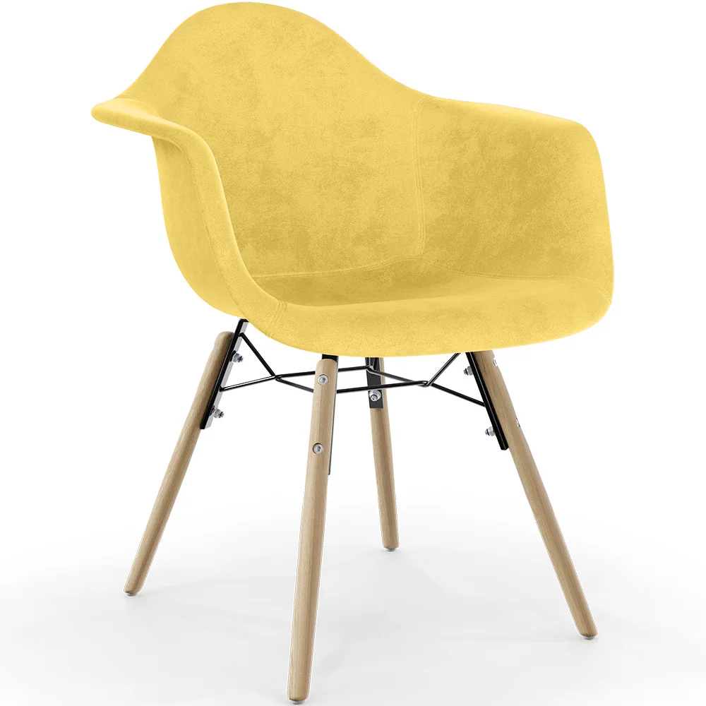 Velvet Dining Chair - Scandinavian Design and Wooden Legs - Nordika image 8