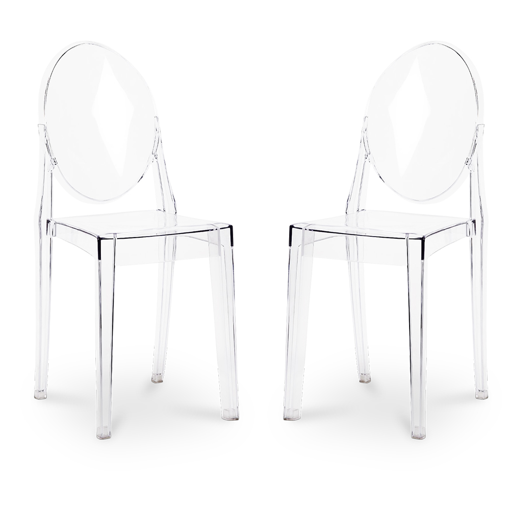  Buy X2 Dining chairs Victoria Queen Design Transparent Transparent 58734 - in the EU