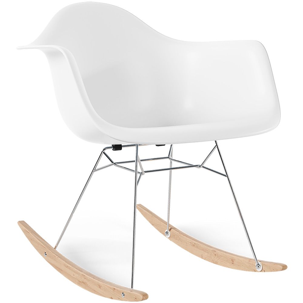 Rocking Chair - Scandinavian Design - Wooden and Metal Legs - Nordika image 8