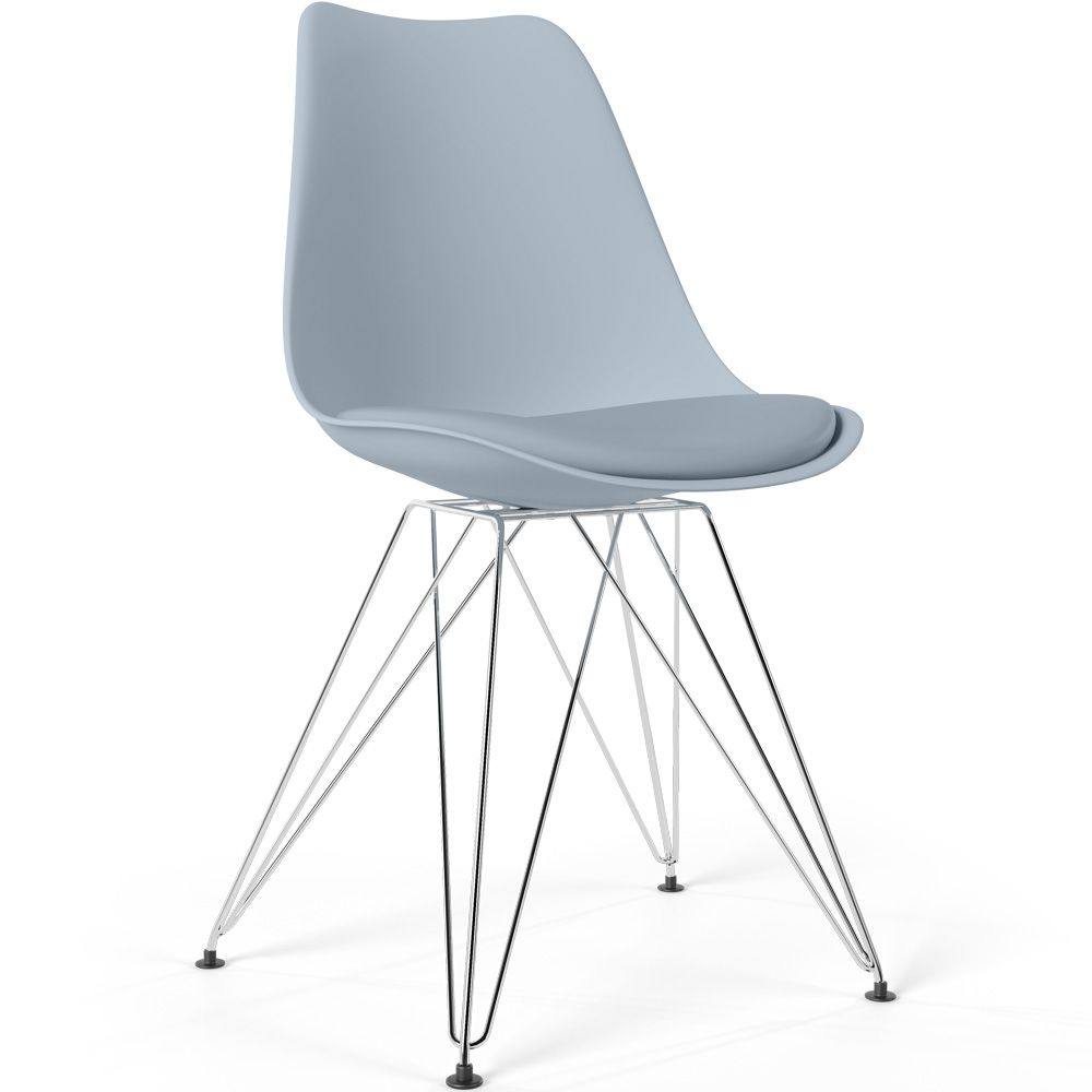 Dining Chair with Cushion - Scandinavian Design and Black Metal Legs - Skögur image 8