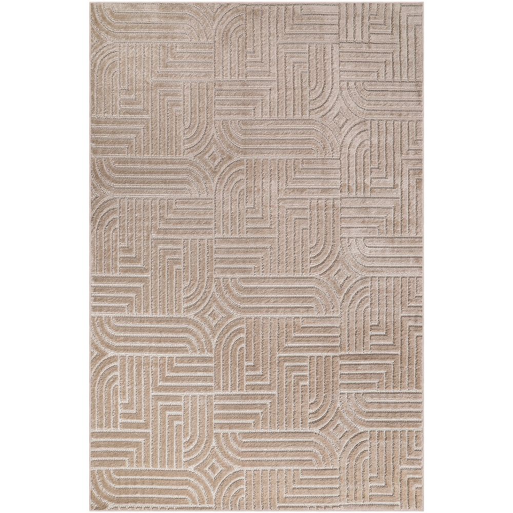 Rug Large Contemporary Modern Design - Beige (160x230 cm) - Rococo image 8