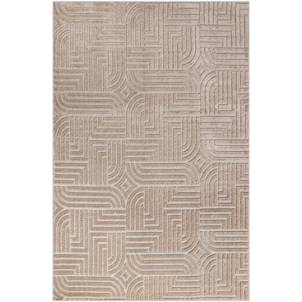 Rug Large Contemporary Modern Design - Beige (290x200 cm) - Rococo image 8