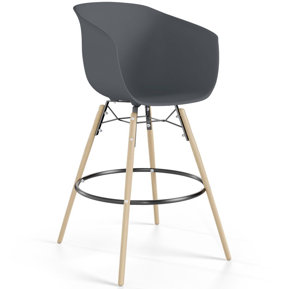 Bar Stool - Scandinavian Design - Natural Wood Legs - Melania image 8