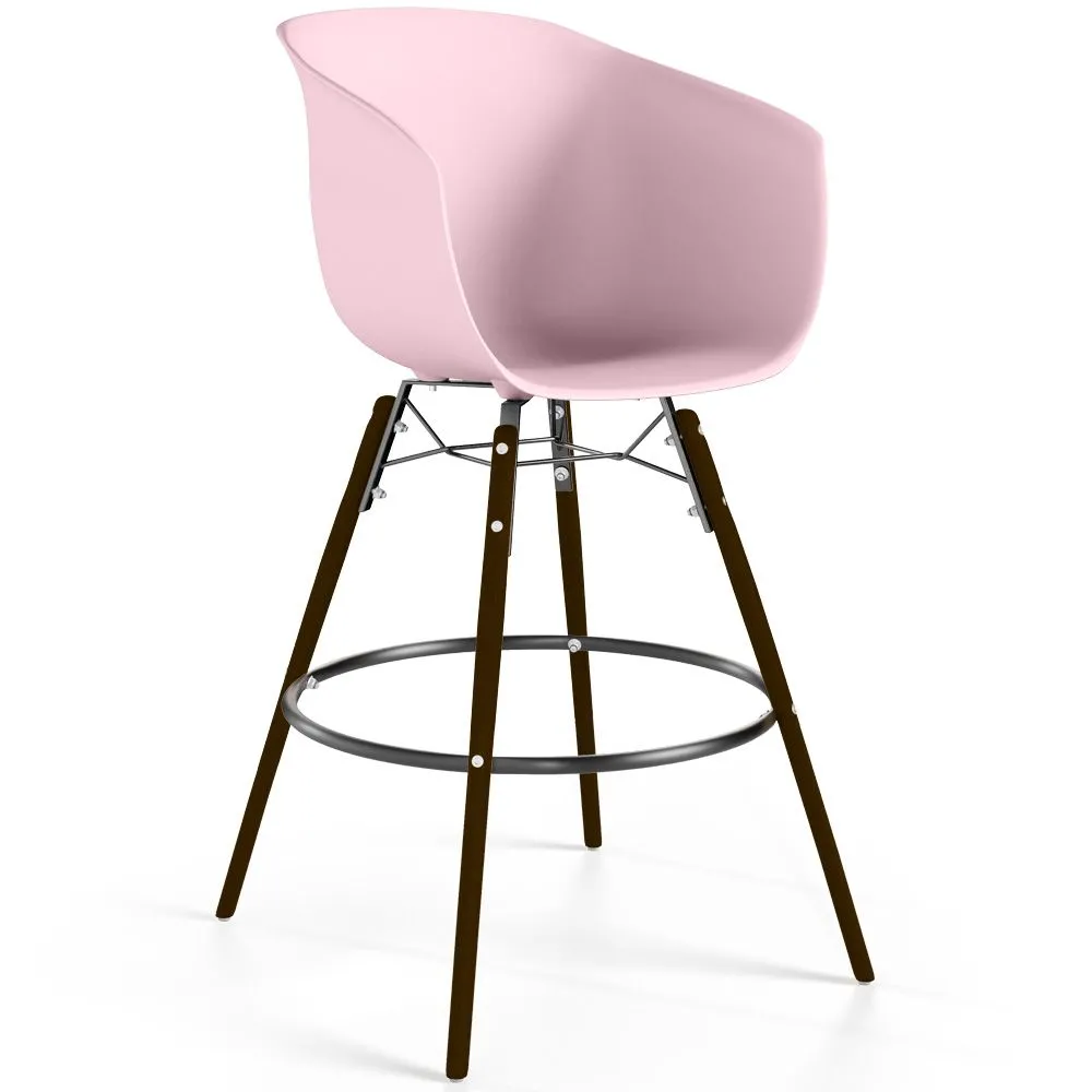 Bar Stool - Scandinavian Design - Dark Wood Legs - Pirela image 8