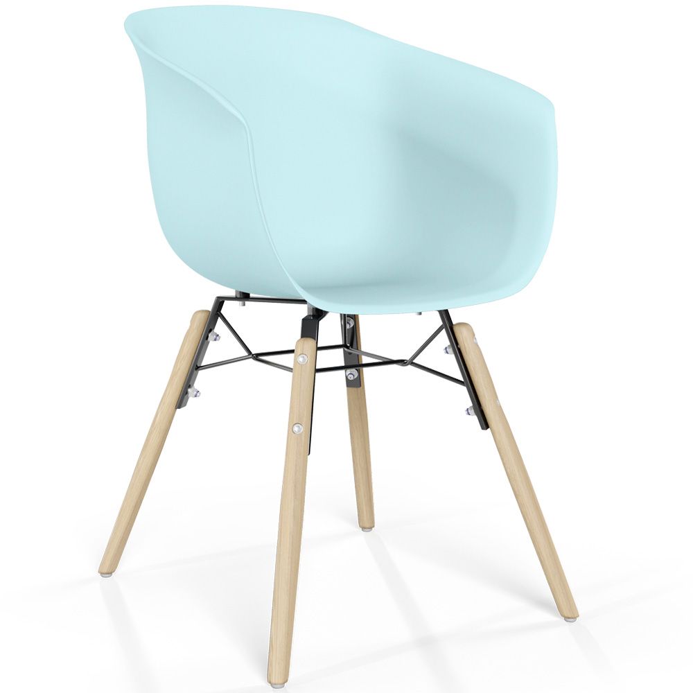 Dining Chair - Scandinavian Design - Natural Wood Legs - Polin image 8