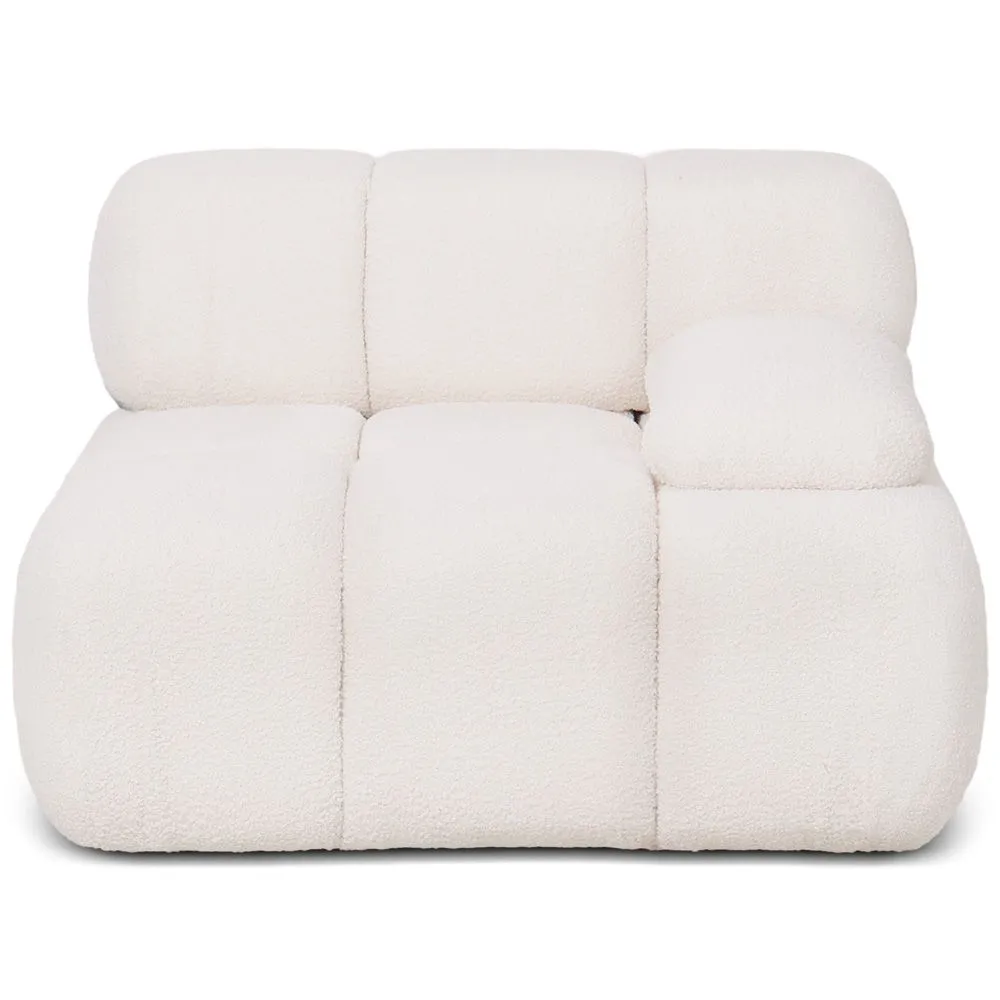 Modular Left Corner Sofa - Upholstered In White Bouclé Fabric - Bianca image 8