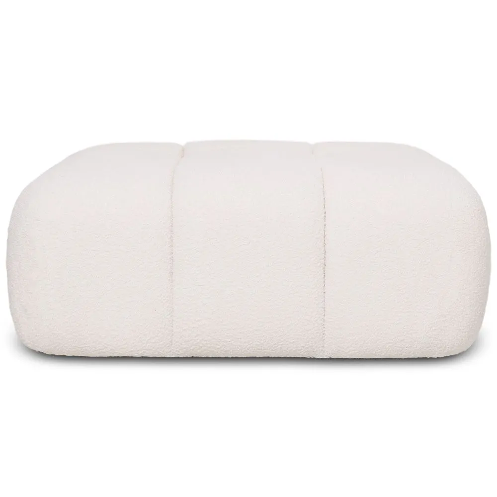 Modular Pouf Upholstered In Bouclé Fabric - Modern Design (93х63) – Compatible With Bianca Modular Sofa image 8