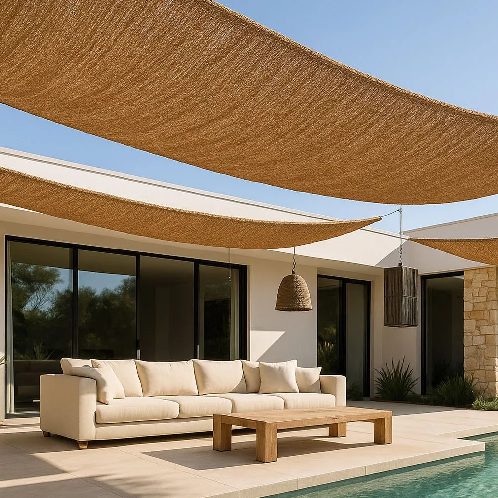 Coconut fiber awning 20x1M - 100 % Natural shade sail image 8