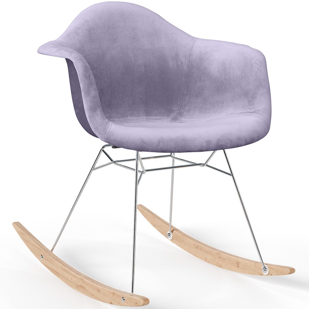 Rocking Chair Modern Fabric Upholstered – Nordic Style - Nordika image 8