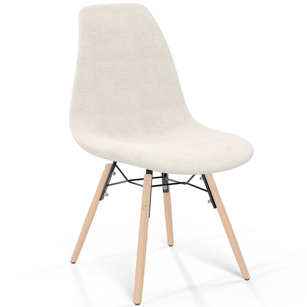 Dining chair Scandinavian upholstered in bouclé – Dining or desk - Skögur image 8