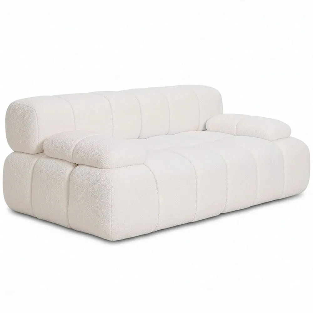 Modular Sofa Upholstered in Bouclé Fabric – 2/3 Seater – Bianca image 8