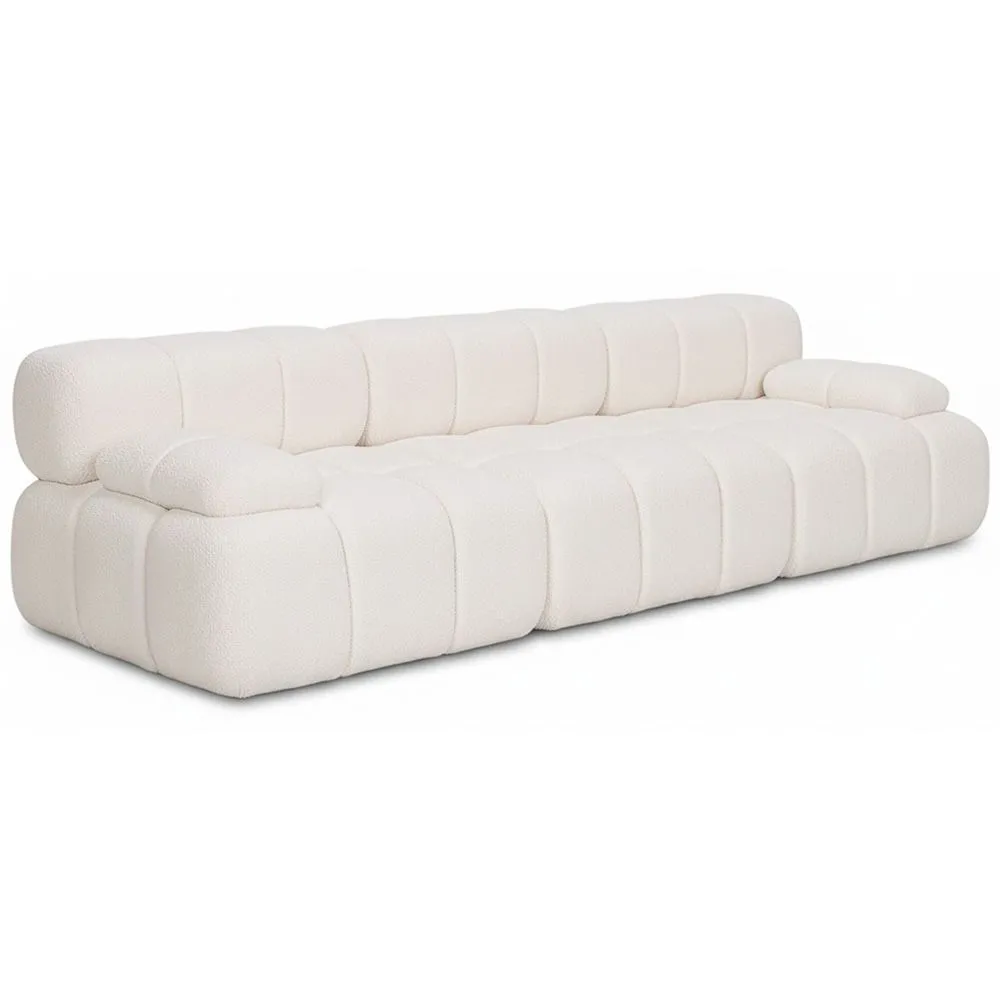 Modular Sofa Upholstered in Bouclé Fabric - 3/4 Seater - Bianca image 8