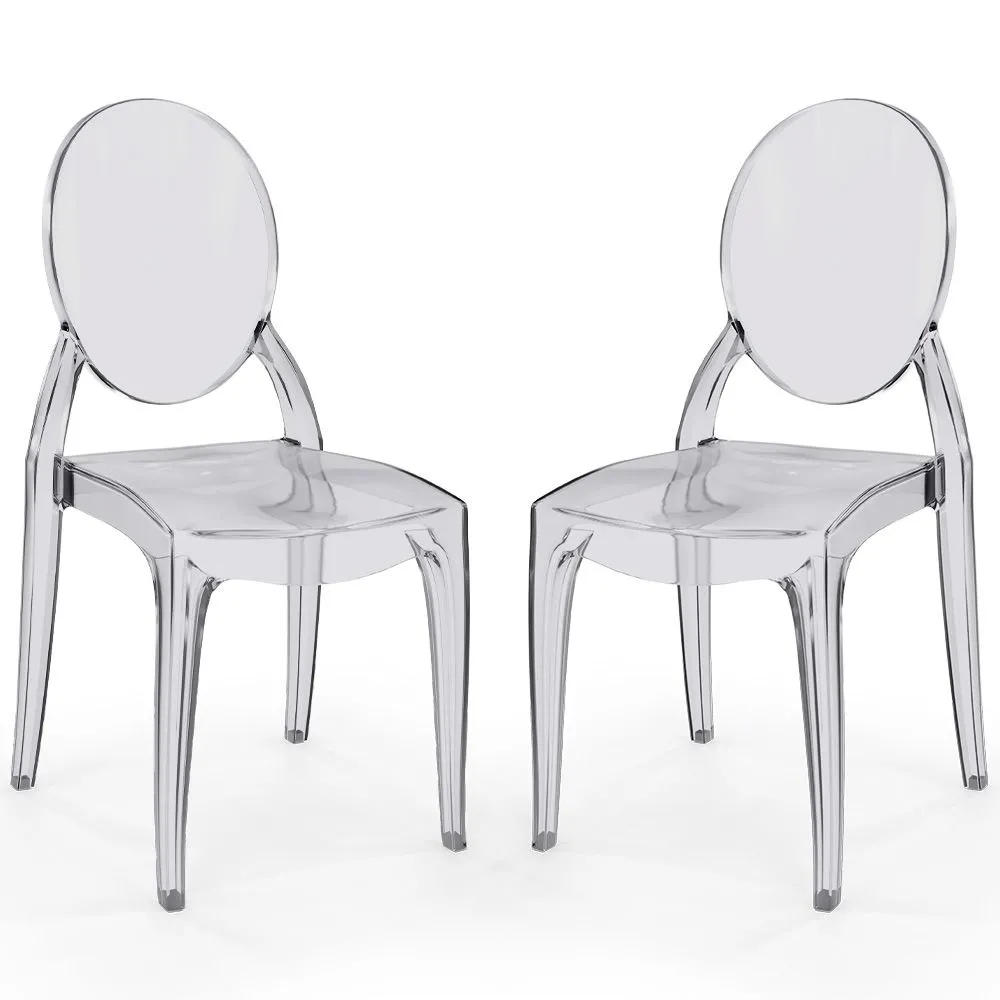 Pack of 2 Dining Chairs Transparent - Estilo Victoria  image 8