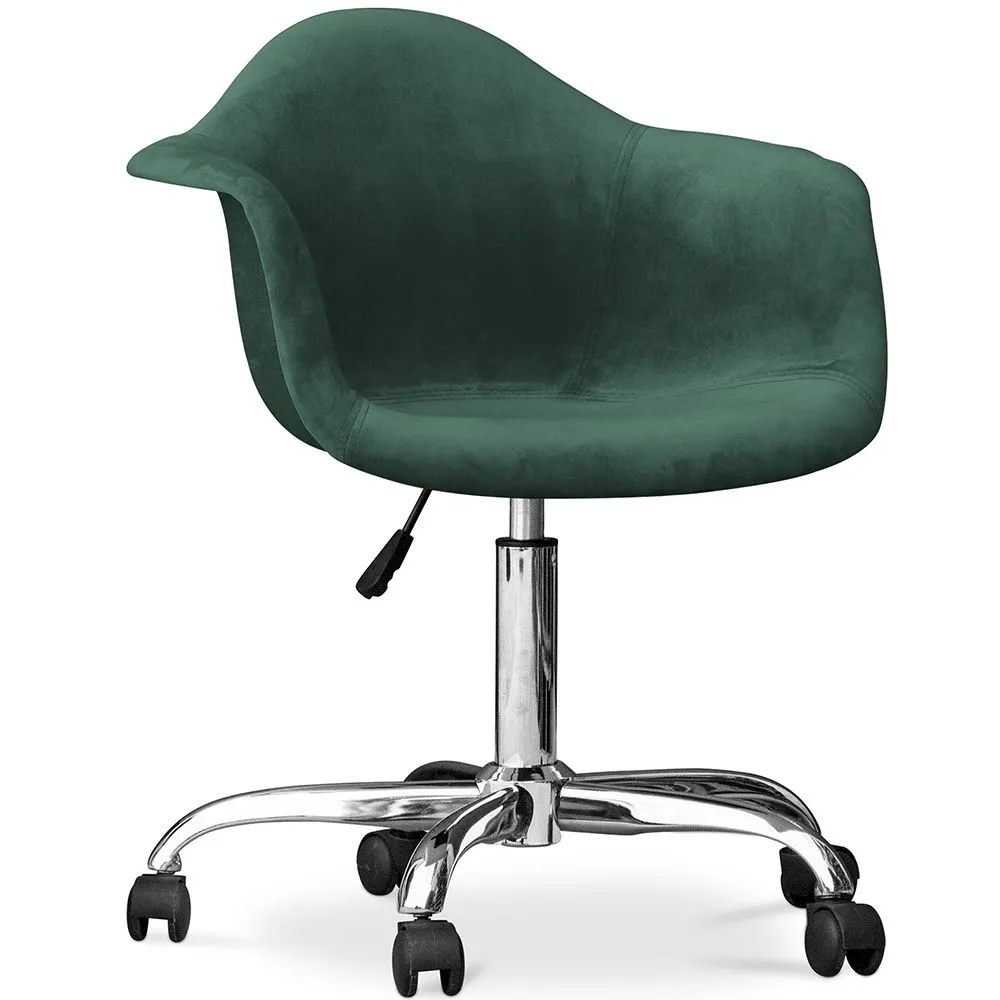 Office Chair with Armrests - Swivel Desk Chair with Castors - Grev image 8