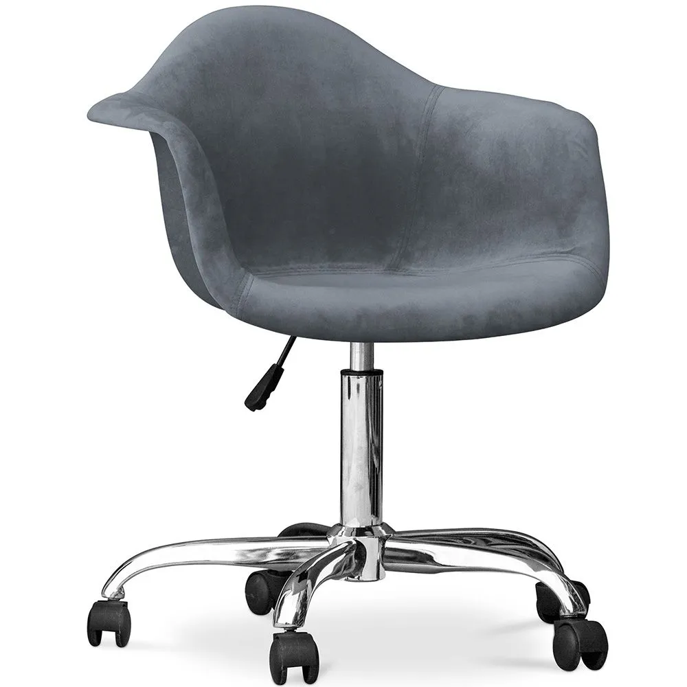 Office Chair with Armrests - Swivel Desk Chair with Castors - Grev image 8