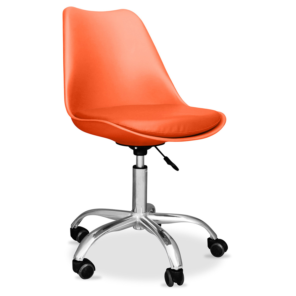 Buy Office Chair with Wheels - Swivel Desk Chair - Tulip Orange 58487 - in the EU