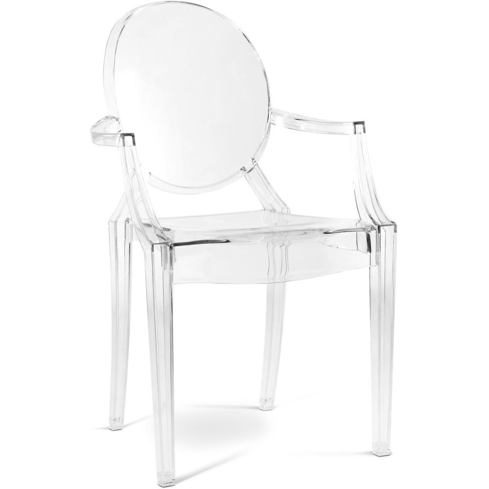  Buy Transparent Dining Chair - Armrest Design - Louis XIV Transparent 16461 - in the EU