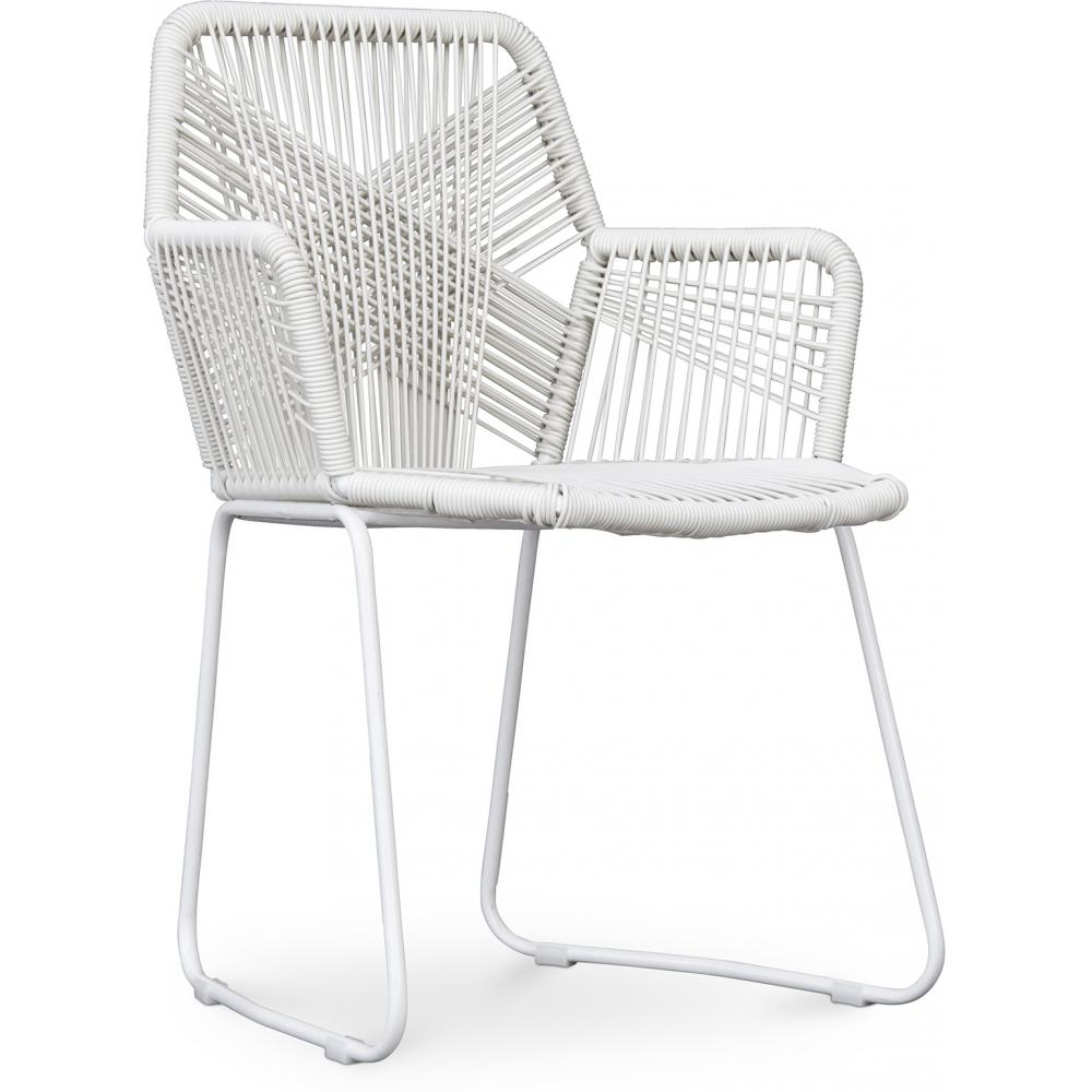  Buy Outdoor Chair with Armrests - Garden Chair - Multicoloured - Frony White 58537 - in the EU