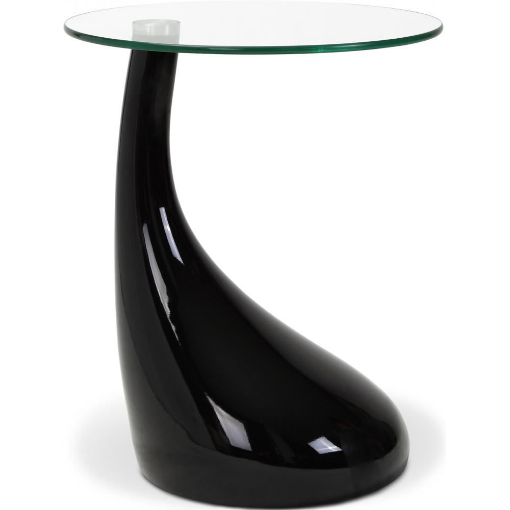  Buy Designer Round Side Table - Glass - Lawa Bistro Black 13312 - in the EU