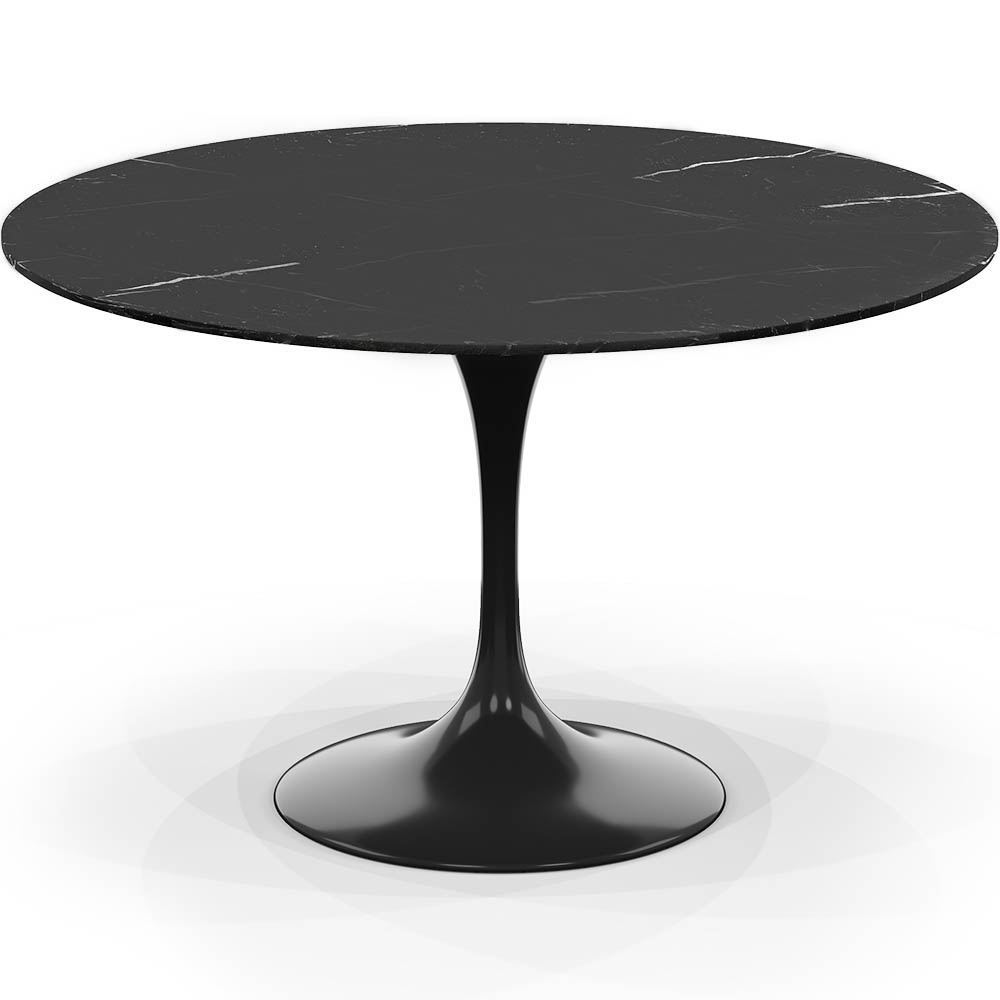  Buy Dining Table Round - 120cm - Marble - Tulip Black 13303 - in the EU