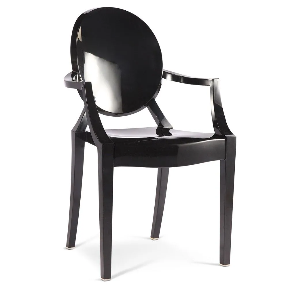 Transparent Dining Chair - Armrest Design - Louis XIV image 8