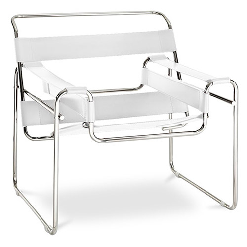  Buy Lounge Chair - Leather and Metal - Ivan White 16816 - in the EU