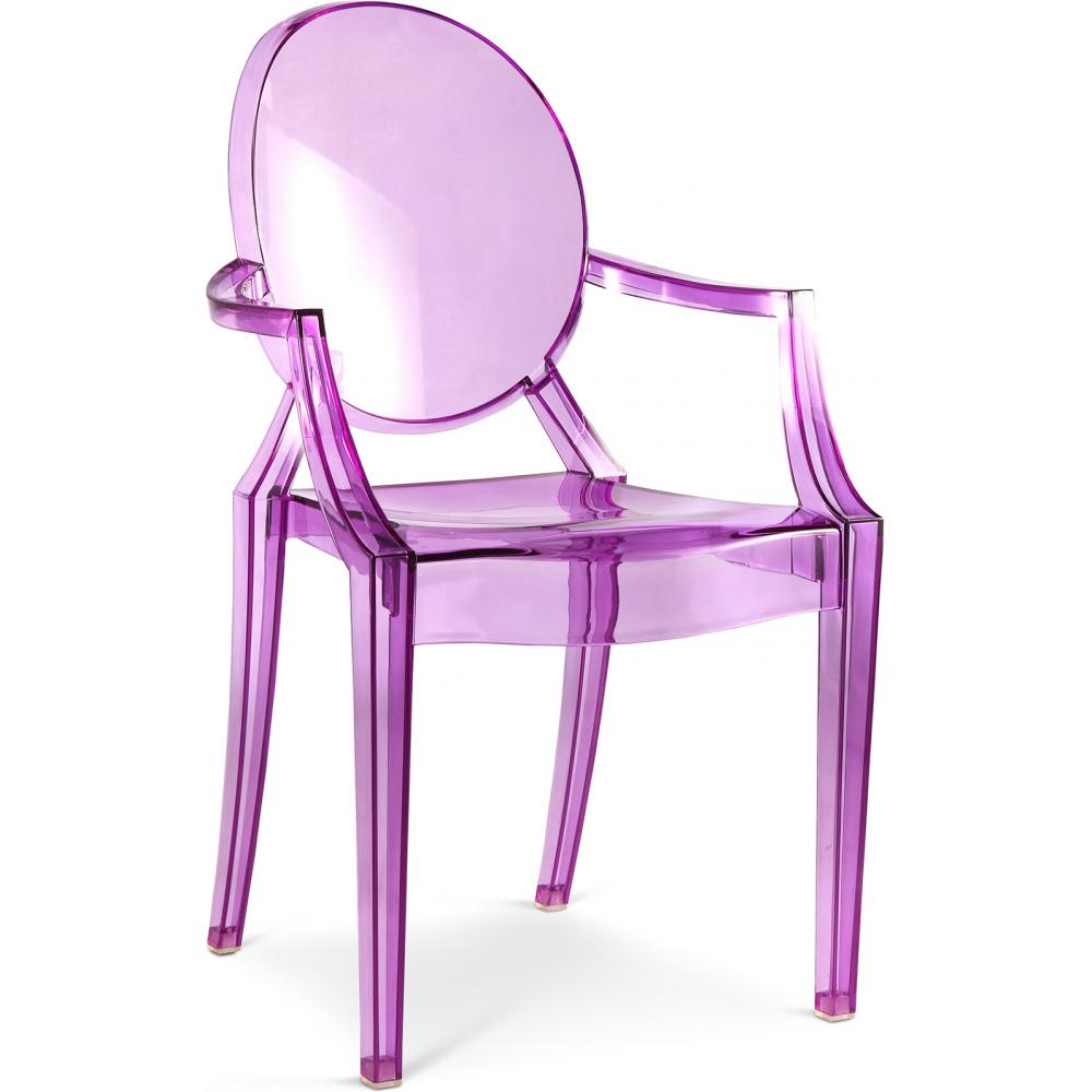  Buy Transparent Dining Chair - Armrest Design - Louis XIV Purple transparent 16461 - in the EU