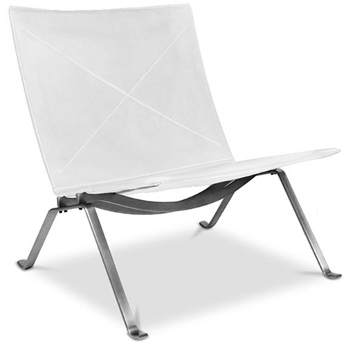  Buy Lounge Chair - Design Chair - Leather - Buyo White 16827 - in the EU