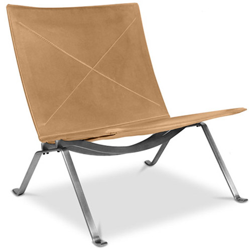  Buy Lounge Chair - Design Chair - Leather - Buyo Light brown 16827 - in the EU