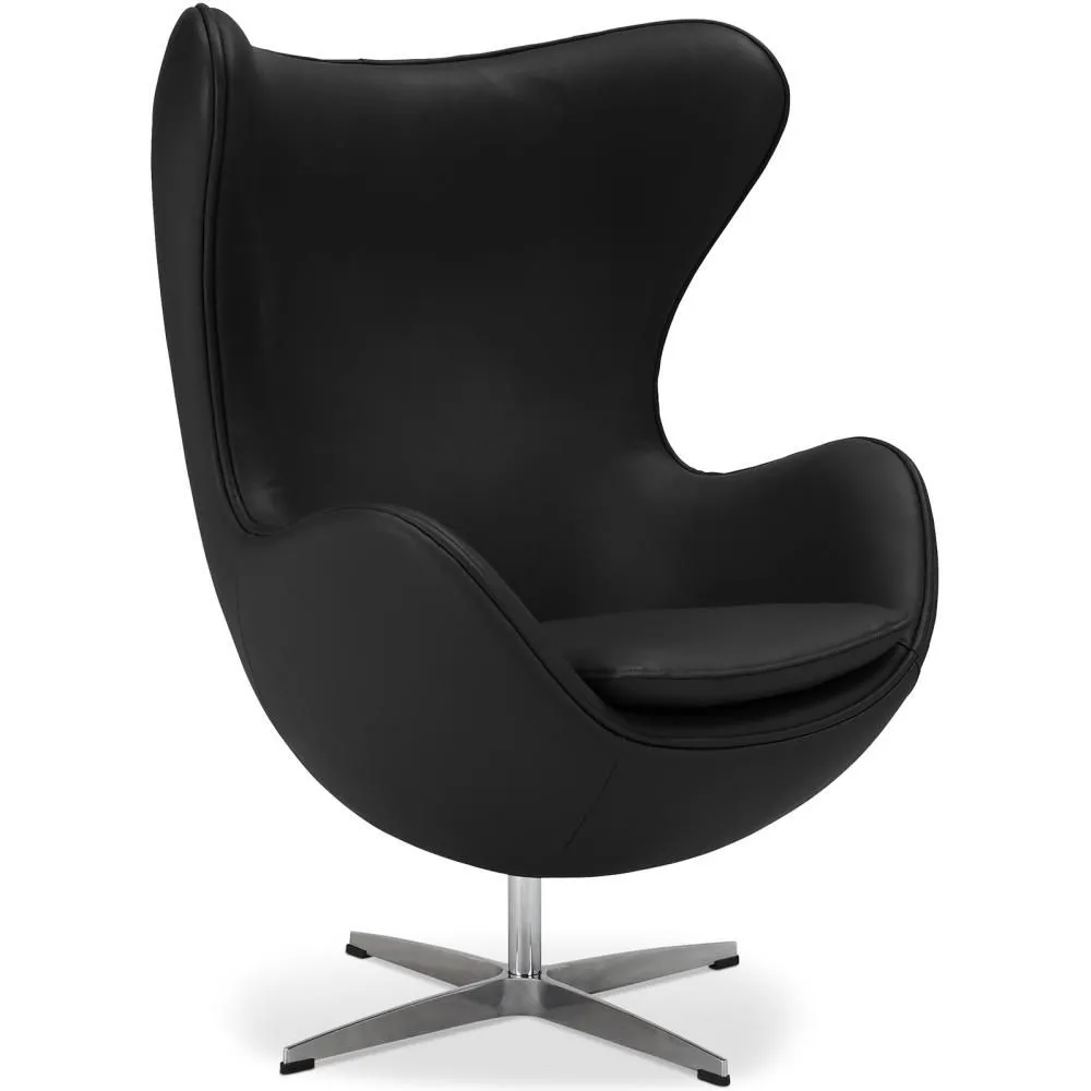 Armchair with Armrests - Upholstered in Faux Leather - Egg Design - Brave image 8