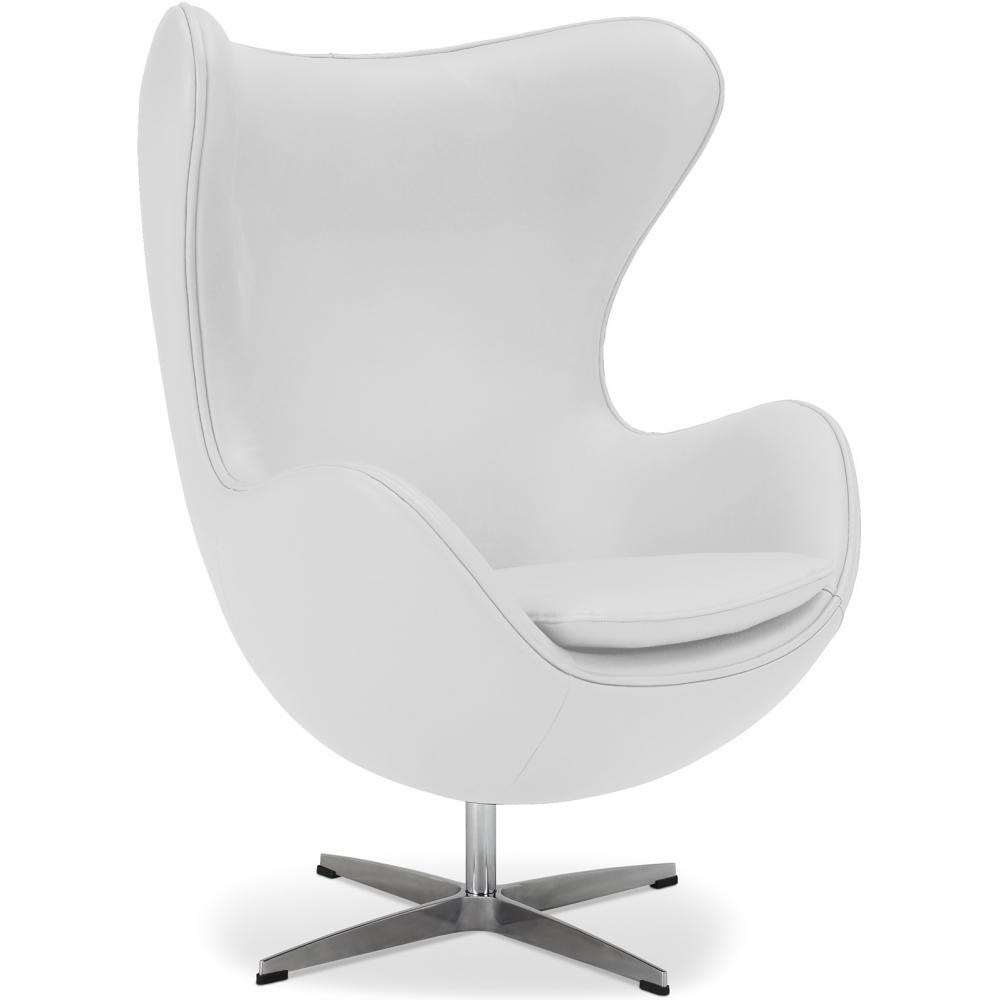  Buy Armchair with Armrests - Upholstered in Faux Leather - Egg Design - Brave White 13413 - in the EU