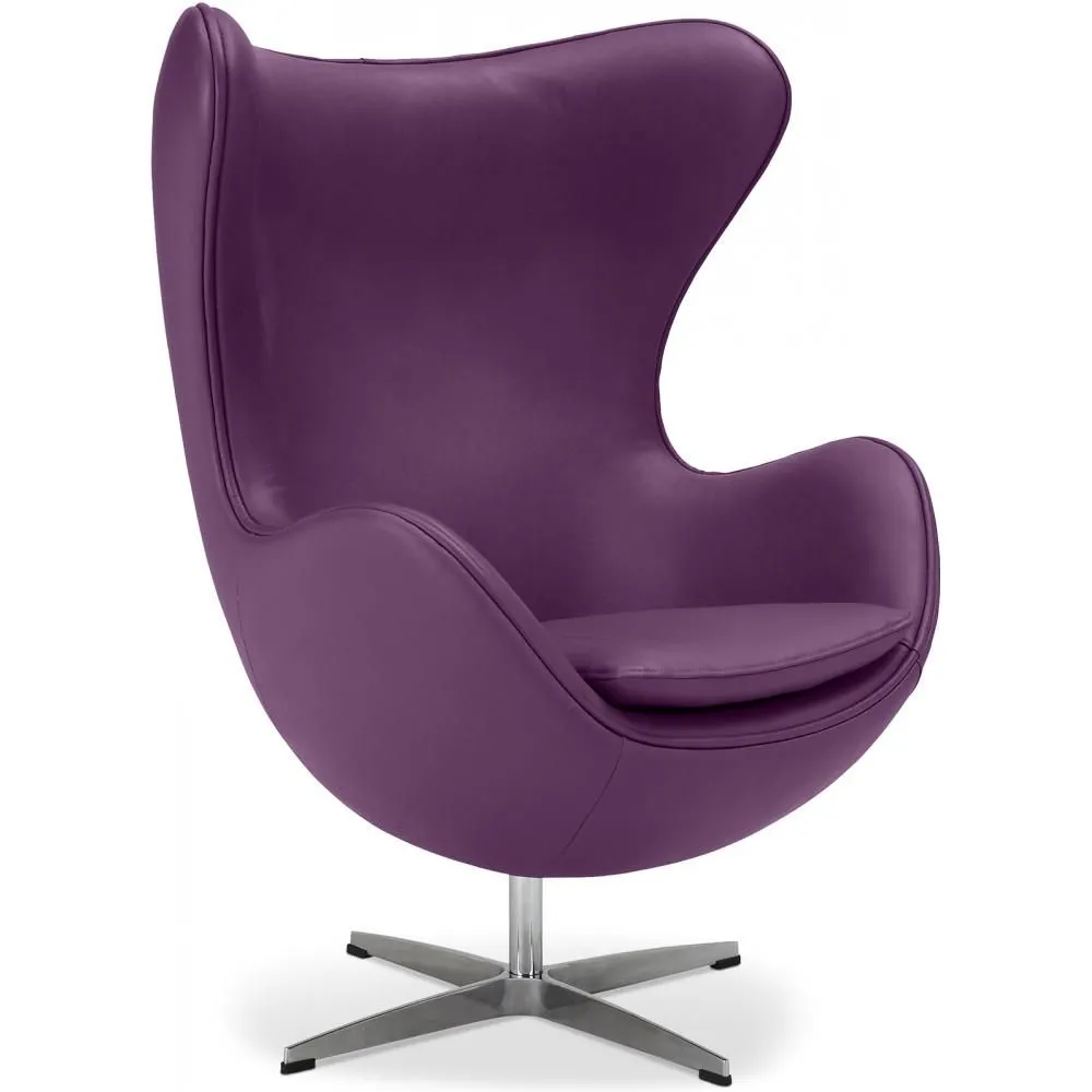 Armchair with Armrests - Upholstered in Faux Leather - Egg Design - Brave image 8
