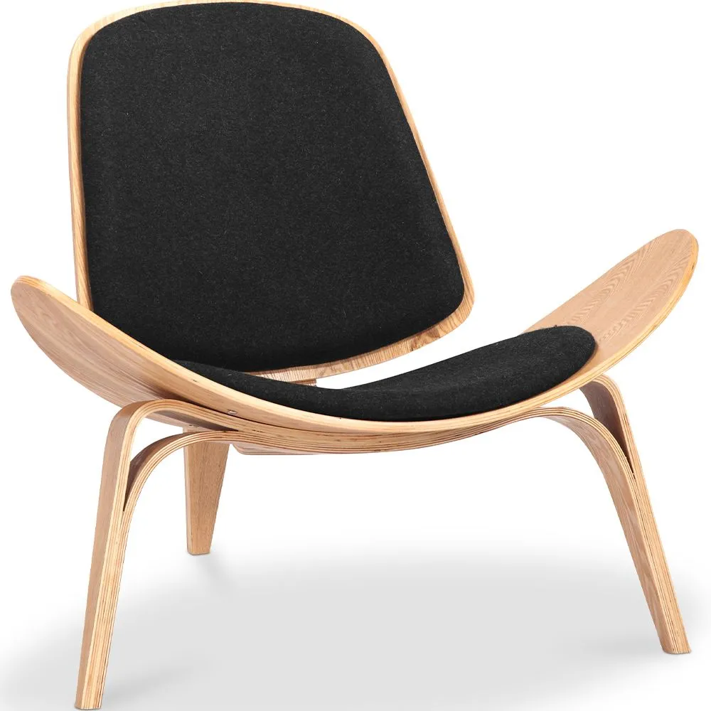 Designer armchair - Scandinavian armchair - Fabric upholstery - Lucy image 8