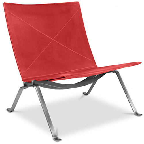  Buy Lounge Chair - Design Chair - Leather - Buyo Red 16827 - in the EU