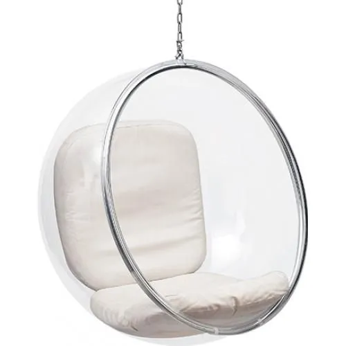 Designer hanging armchair - Faux leather upholstery - Popi image 8