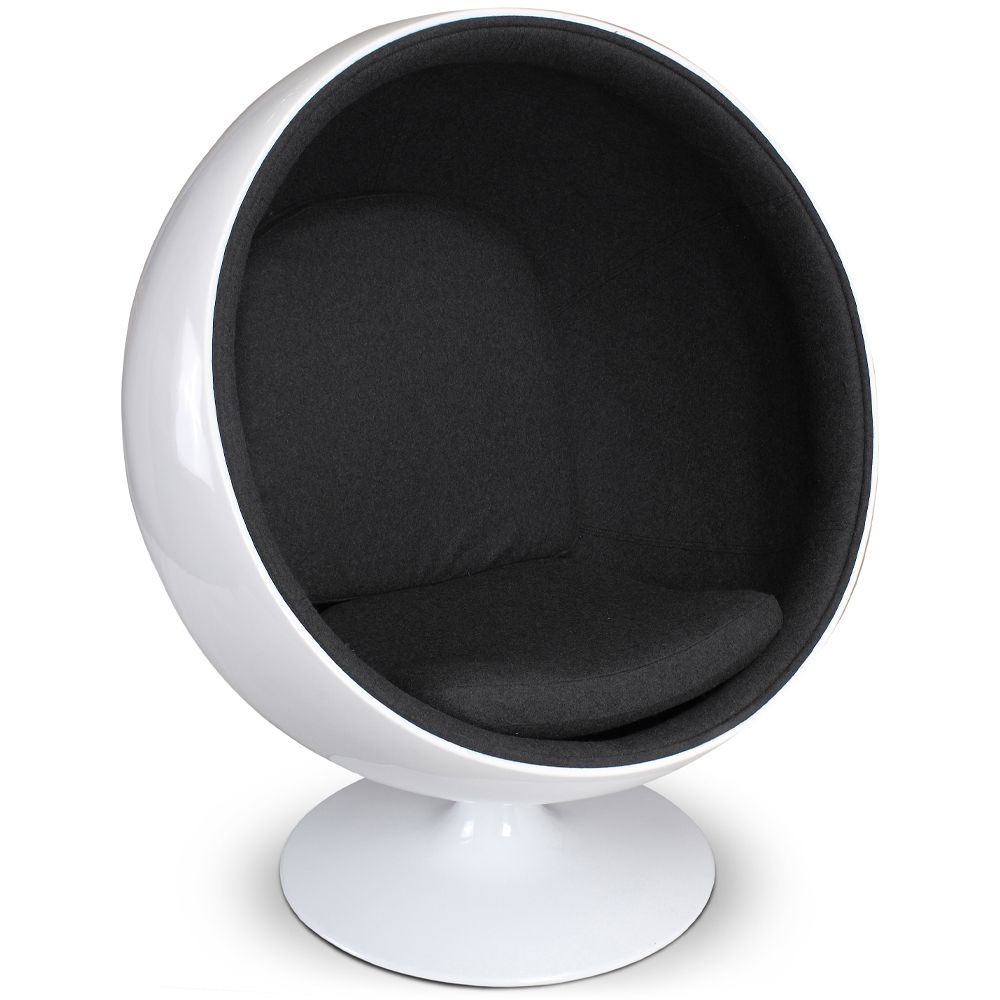 Design Ball Armchair - Upholstered in Fabric - Batton image 8